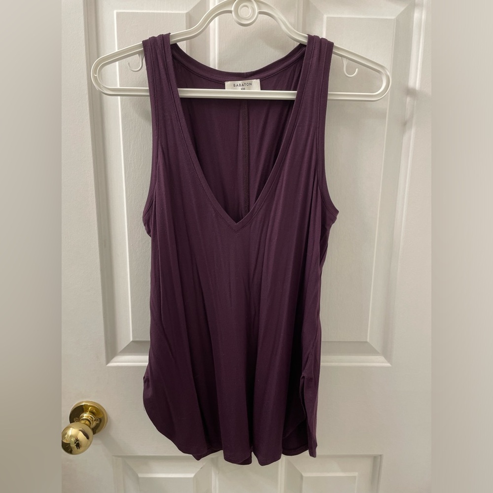 Babaton Deep V loose tank top